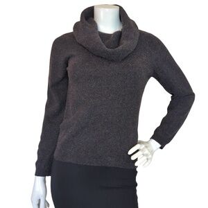 Women’s Grey Wool Cashmere Cowl Neck Sweater